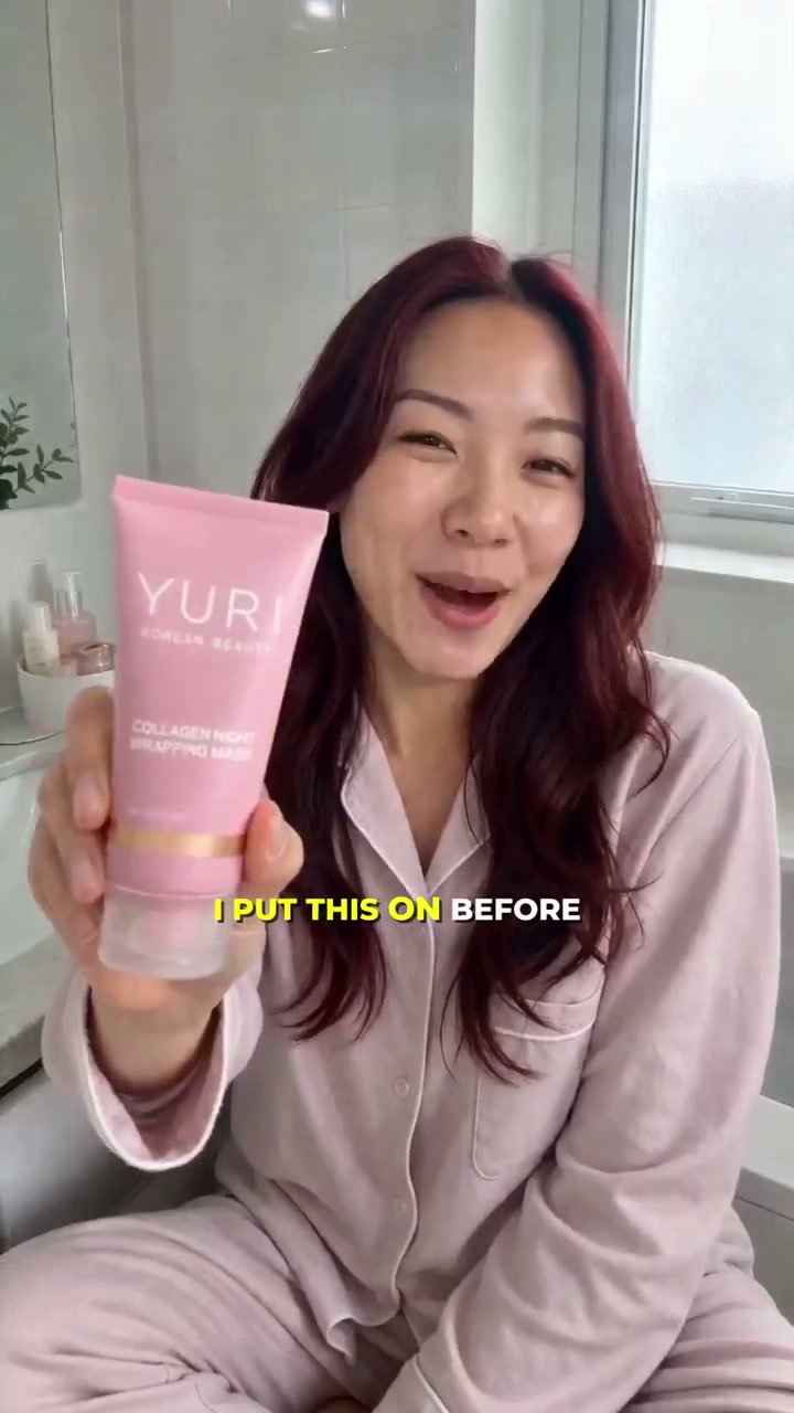 YURI Collagen Night Wrapping Mask, AI UGC ad example